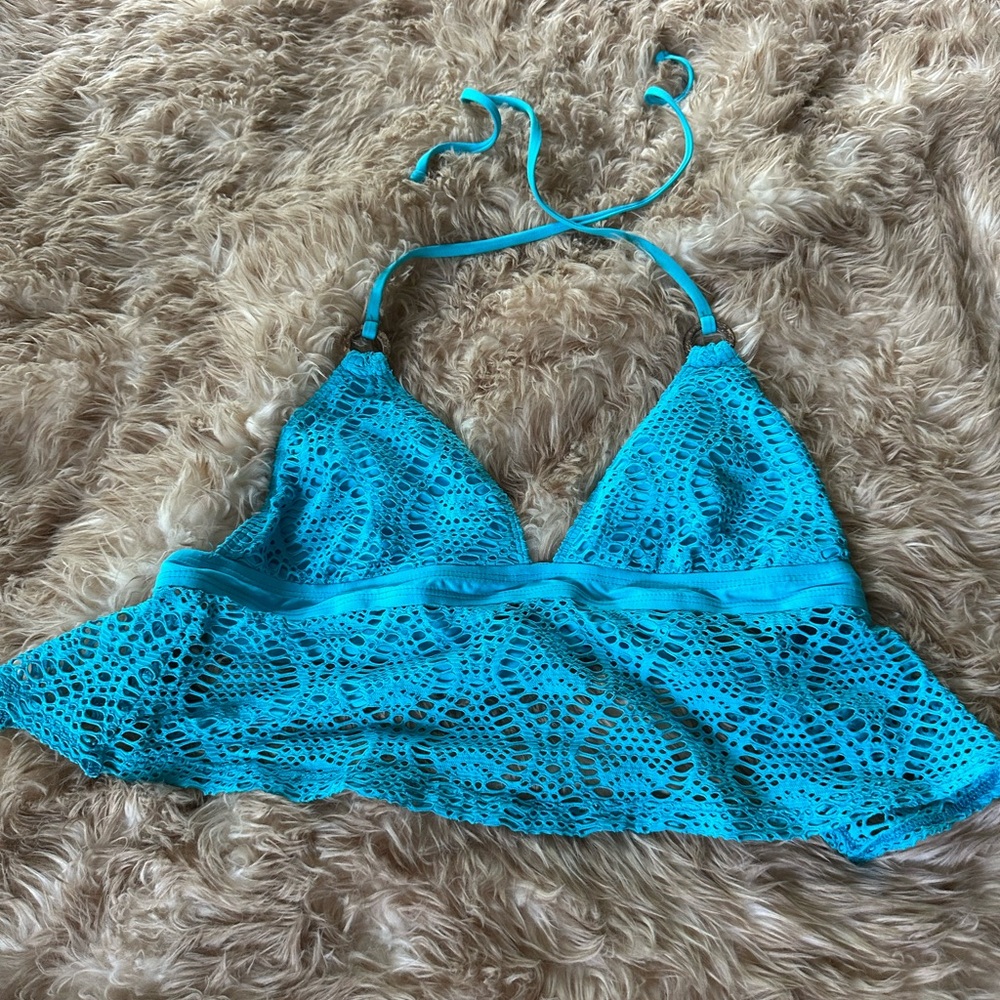 Rampage Crochet Halter Bikini Top